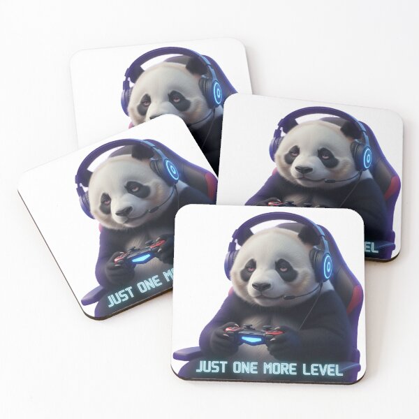 Item preview, Cute Tired Panda Gamer – “One More Level” designed and sold by Fun-and-joy.