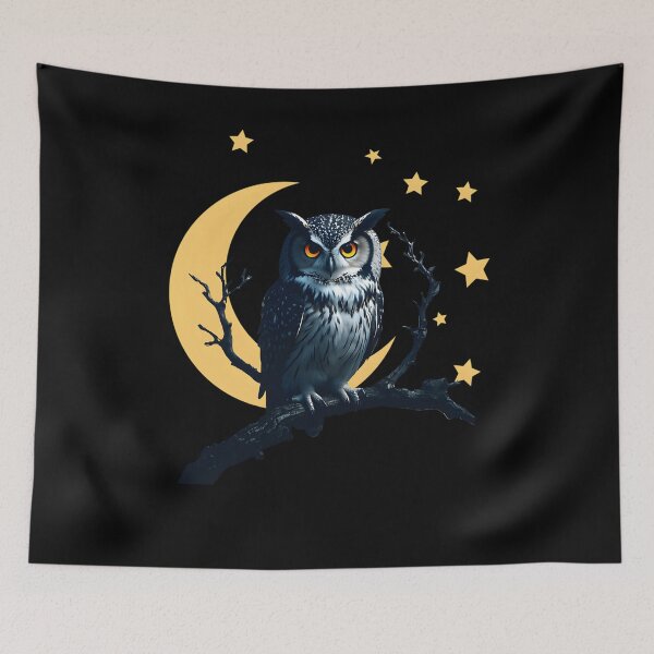 Item preview, Lunar Watcher Owl Under The Stars designed and sold by nhjegrhdlx48.