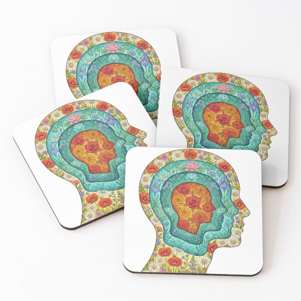Item preview, Blooming Inner Self - Floral Nested Minds Silhouette designed and sold by Hen-C-Art.
