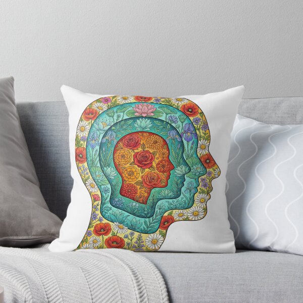 Item preview, Blooming Inner Self - Floral Nested Minds Silhouette designed and sold by Hen-C-Art.