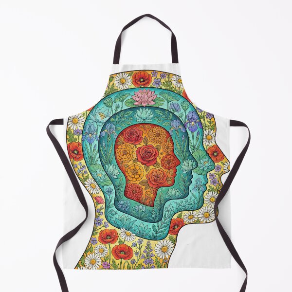 Item preview, Blooming Inner Self - Floral Nested Minds Silhouette designed and sold by Hen-C-Art.