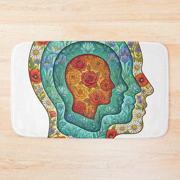 Item preview, Blooming Inner Self - Floral Nested Minds Silhouette designed and sold by Hen-C-Art.