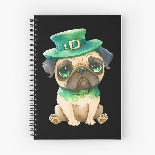 Item preview, St. Patricks Day Pug With A Leprechaun Hat designed and sold by SIGORDESIGN.