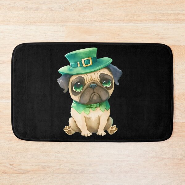 Item preview, St. Patricks Day Pug With A Leprechaun Hat designed and sold by SIGORDESIGN.