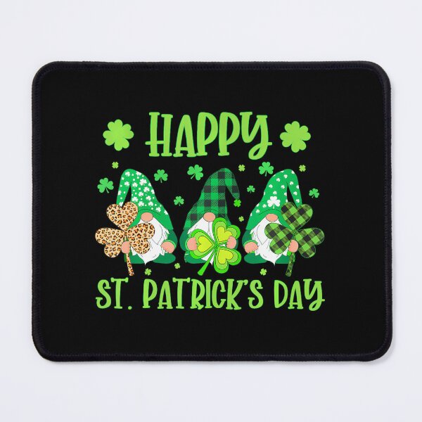 Item preview, Gnomes Holding Shamrock Green Plaid Leopard St Patricks Day designed and sold by SIGORDESIGN.