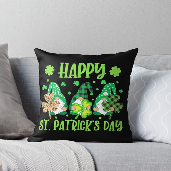 Item preview, Gnomes Holding Shamrock Green Plaid Leopard St Patricks Day designed and sold by SIGORDESIGN.