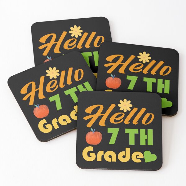 Item preview, Hello 7th Grade – Colorful Seventh Grade Back to School Design for Students and Teachers designed and sold by karibov.
