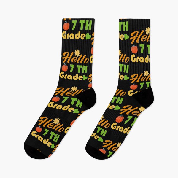 Item preview, Hello 7th Grade – Colorful Seventh Grade Back to School Design for Students and Teachers designed and sold by karibov.