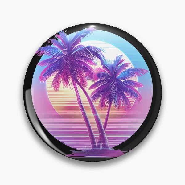 Item preview, Retro 80s Neon Palm Art designed and sold by SMARTKIT  DESIGNAGENCY.