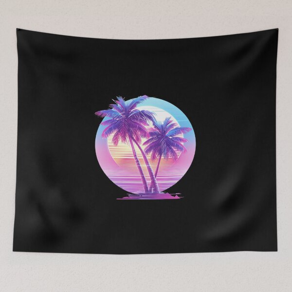 Item preview, Retro 80s Neon Palm Art designed and sold by SMARTKIT  DESIGNAGENCY.