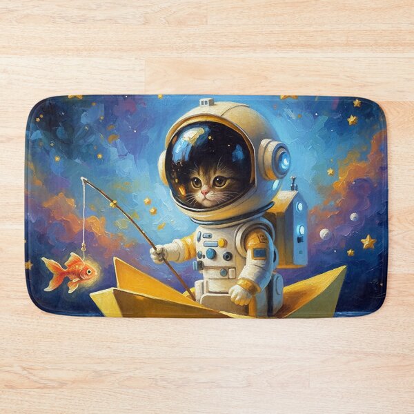 Item preview, Cat astronaut fishing designed and sold by cloud lee.