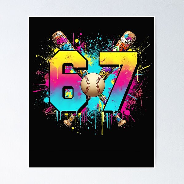 Item preview, 67 Graffiti Bats & Ball Splash designed and sold by TalalosART.