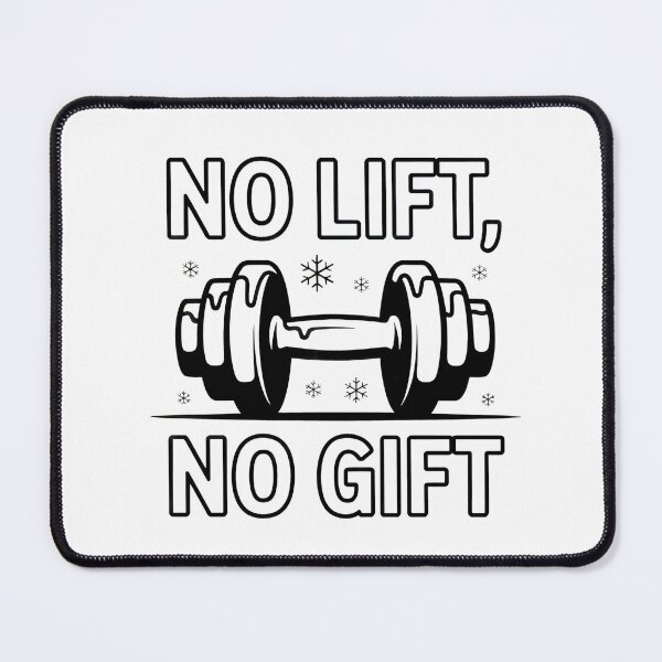 Item preview, No Lift No Gift | Minimalist Winter Fitness Dumbbell Line Art Design designed and sold by WSPrintCrafter.