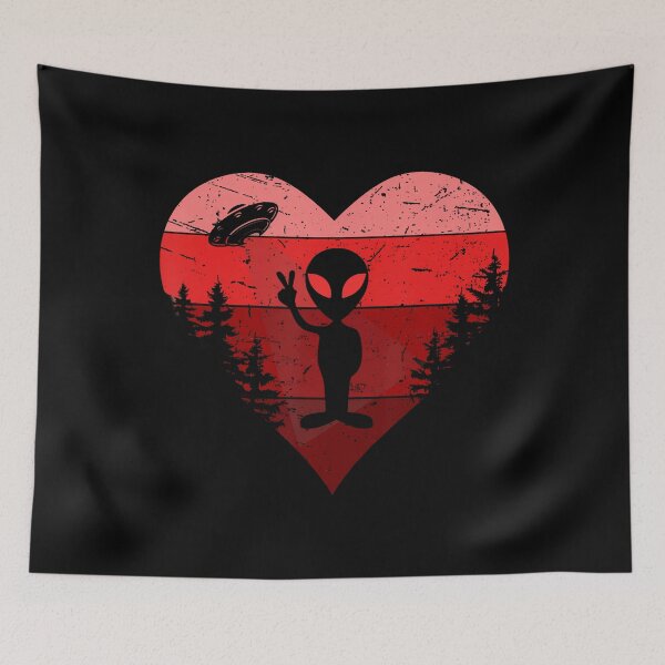 Item preview, Alien Valentines Day Extraterrestrial Heart Love Retro designed and sold by MelanieMiram1.