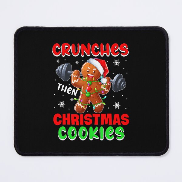 Item preview, Crunches Then Cookies Xmas Santa Gingerbread Weightlifting designed and sold by CaraRuth.