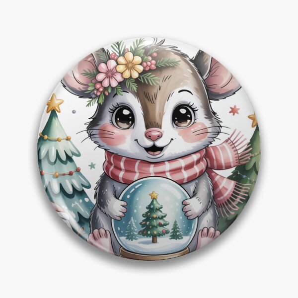 Item preview, Cute Christmas Shrew T-Shirt – Kawaii Holiday Mouse Design, Funny Winter Animal Tee, Cute Xmas Gift Idea for Kids & Adults designed and sold by kaka8888.