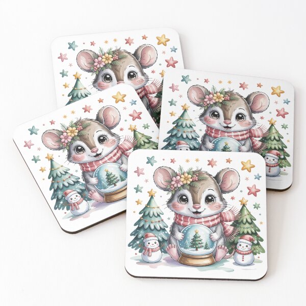 Item preview, Cute Christmas Shrew T-Shirt – Kawaii Holiday Mouse Design, Funny Winter Animal Tee, Cute Xmas Gift Idea for Kids & Adults designed and sold by kaka8888.