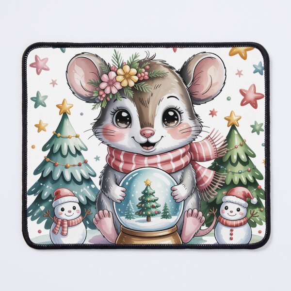 Item preview, Cute Christmas Shrew T-Shirt – Kawaii Holiday Mouse Design, Funny Winter Animal Tee, Cute Xmas Gift Idea for Kids & Adults designed and sold by kaka8888.