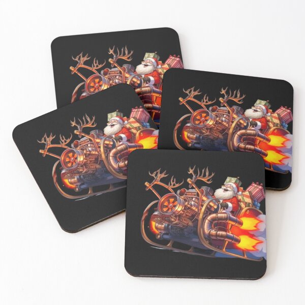 Item preview, Envision Santa, not on silent reindeer-drawn sleighs, but on a mechanic’s dream hybrid. Hot-rod Santa a festive motif with an edge. designed and sold by Creative-Sanc.