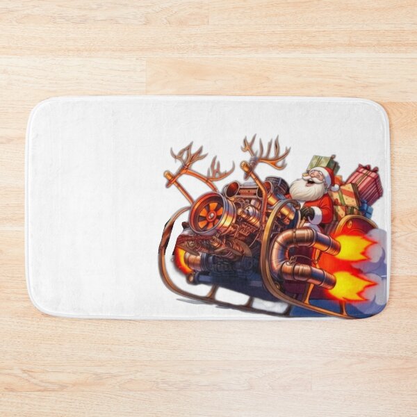 Item preview, Envision Santa, not on silent reindeer-drawn sleighs, but on a mechanic’s dream hybrid. Hot-rod Santa a festive motif with an edge. designed and sold by Creative-Sanc.