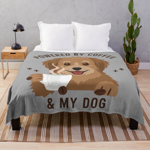 Item preview, Powered by Coffee & My Dog — Cozy Dog & Coffee Design designed and sold by Malfinio.