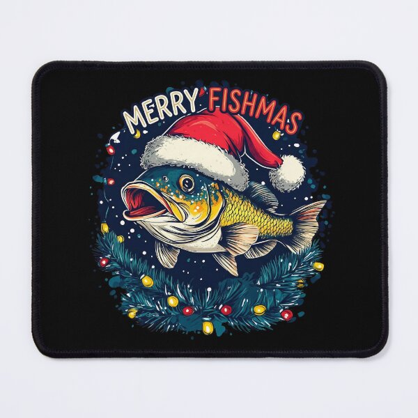 Item preview, Merry Fishmas Funny Fishing Christmas Shirt designed and sold by LifmusGoDesigns.
