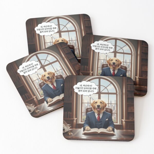 Item preview, Office Dog Boss – Funny Golden Retriever Lawyer Art designed and sold by Sim shin.