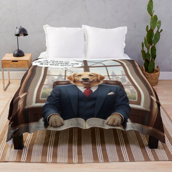 Item preview, Office Dog Boss – Funny Golden Retriever Lawyer Art designed and sold by Sim shin.