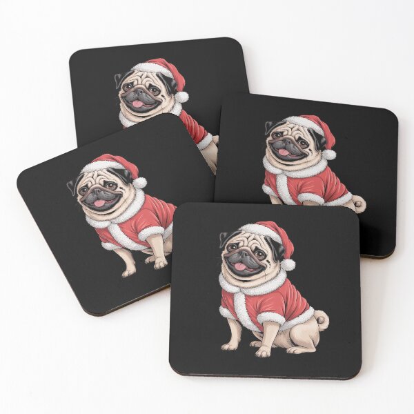 Item preview, Pug Santa in Holiday Chritmas designed and sold by SIGORDESIGN.