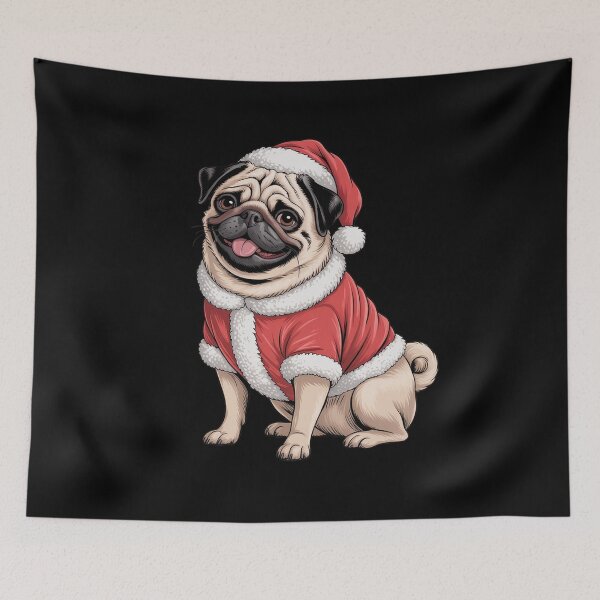 Item preview, Pug Santa in Holiday Chritmas designed and sold by SIGORDESIGN.