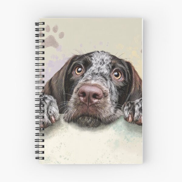 Item preview, German Wirehaired Pointer Peeking over Wall 01 designed and sold by Elisabeth Lucas.