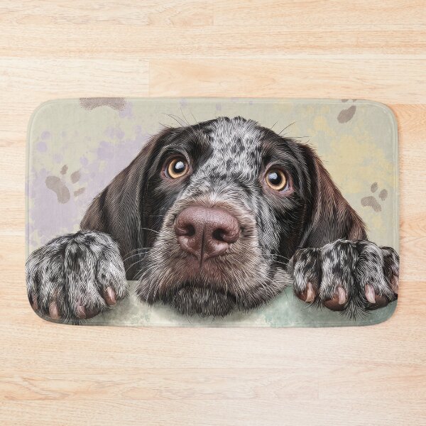 Item preview, German Wirehaired Pointer Peeking over Wall 01 designed and sold by Elisabeth Lucas.