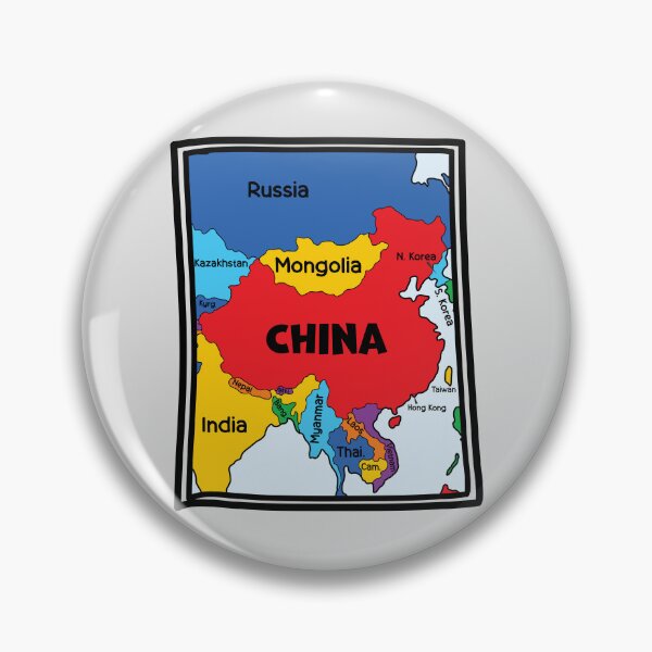 Item preview, China & Neighbors – Colorful Cartoon Political Map designed and sold by mashmosh.