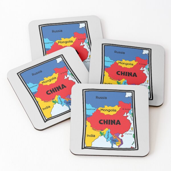 Item preview, China & Neighbors – Colorful Cartoon Political Map designed and sold by mashmosh.