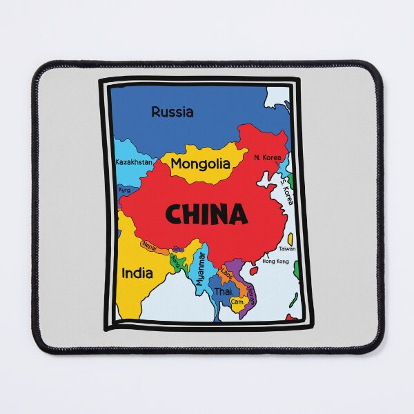 Item preview, China & Neighbors – Colorful Cartoon Political Map designed and sold by mashmosh.
