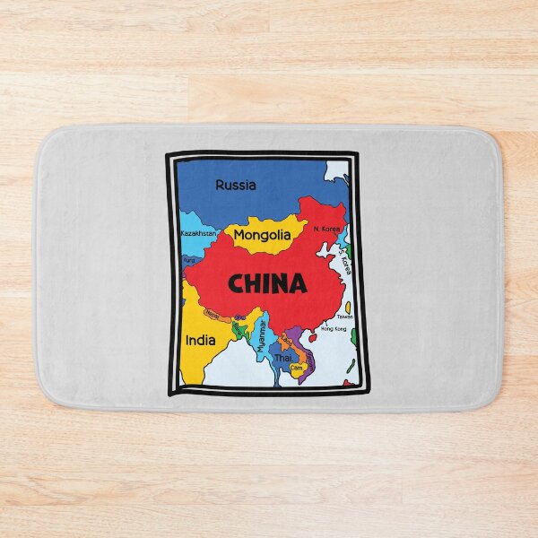 Item preview, China & Neighbors – Colorful Cartoon Political Map designed and sold by mashmosh.