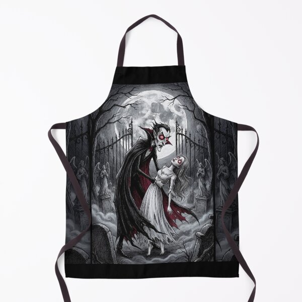 Item preview, Vampire romance Gothic illustration art designed and sold by Vintage Designs +.