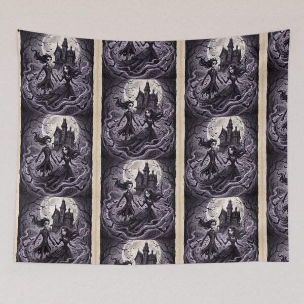 Item preview,  Vampire romance Gothic illustration art designed and sold by Vintage Designs +.