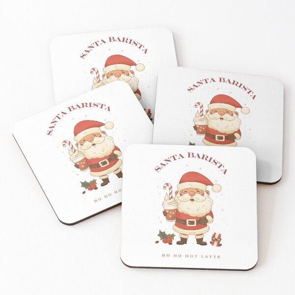 Item preview, Santa Barista – Fun Christmas Coffee Design | Ho Ho Hot Latte | Cute Christmas Barista Artwork designed and sold by LWDesignLab.