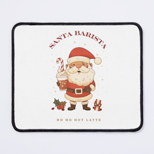 Item preview, Santa Barista – Fun Christmas Coffee Design | Ho Ho Hot Latte | Cute Christmas Barista Artwork designed and sold by LWDesignLab.