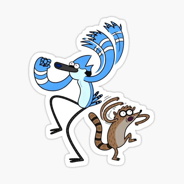 Item preview, Dynamic Cartoon Duo Action Pose Design designed and sold by PosterFuel.