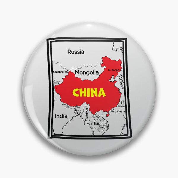 Item preview, China & Borders – Simplified Political Map Design designed and sold by mashmosh.