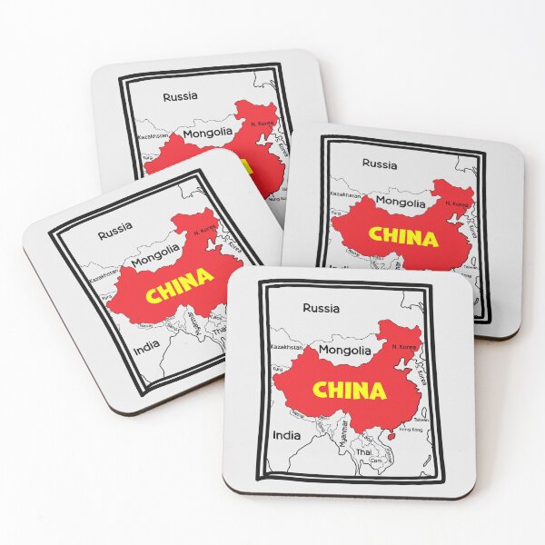 Item preview, China & Borders – Simplified Political Map Design designed and sold by mashmosh.