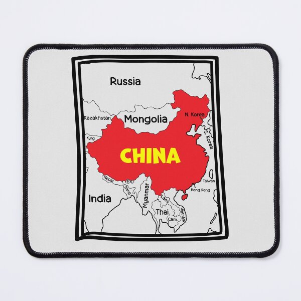 Item preview, China & Borders – Simplified Political Map Design designed and sold by mashmosh.