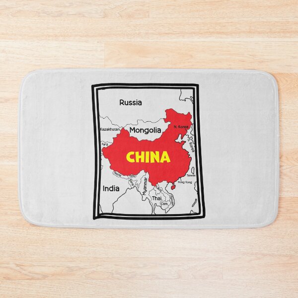 Item preview, China & Borders – Simplified Political Map Design designed and sold by mashmosh.