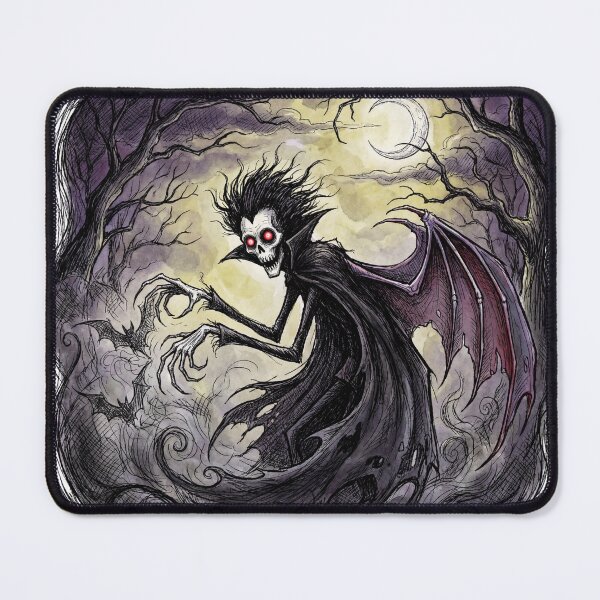 Item preview, Dracula Bat Transformation illustration gothic vampire art designed and sold by Vintage Designs +.