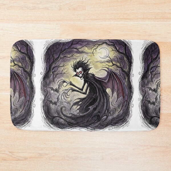 Item preview, Dracula Bat Transformation illustration gothic vampire art designed and sold by Vintage Designs +.
