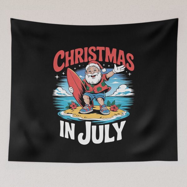 Item preview, Santa Beach Funny Christmas in July Santa Summer Beach  designed and sold by RuthGAArt.