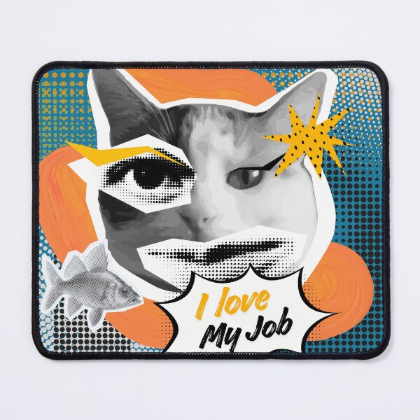 Item preview, Retro Comic-Style Cat Mashup Artwork designed and sold by House-of-Canvas.