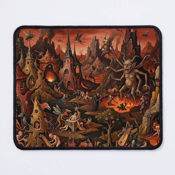 Item preview, Hell Torment Landscape after Hieronymus Bosch and Pieter Bruegel designed and sold by Vintage Designs +.